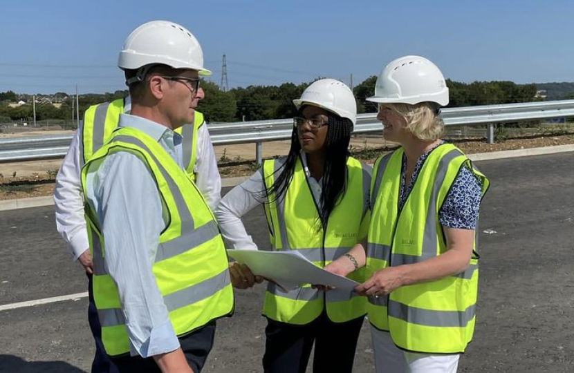 with Kemi Badenoch at Generals Lane Bridge 