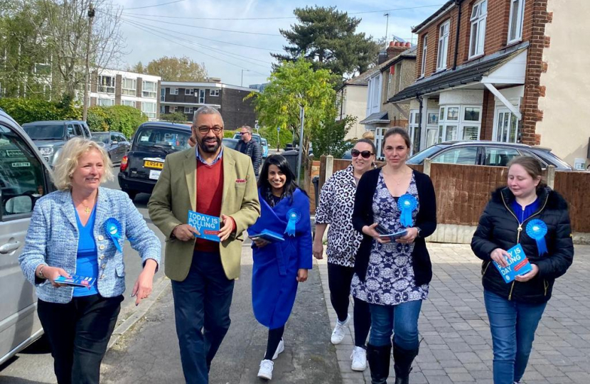 Election Day in Chelmsford with Foreign Secretary, James Cleverly 