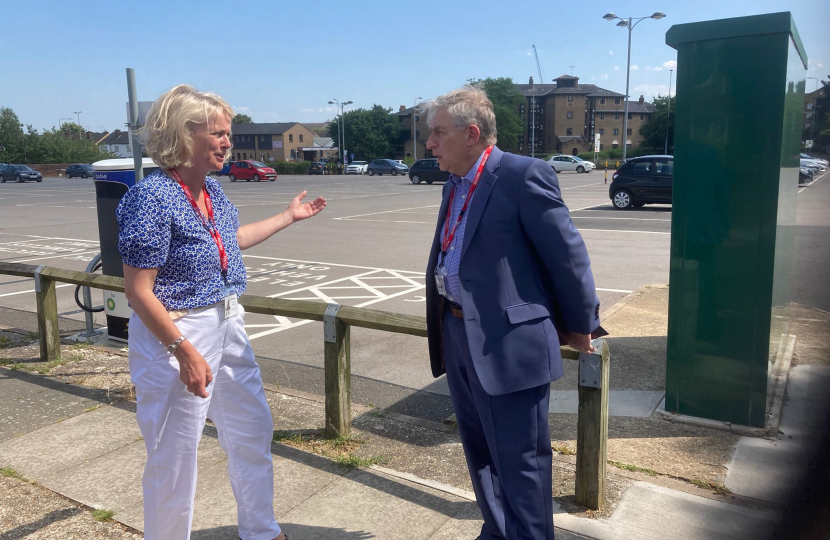 Elm Drive Car Park with Cllr Scott