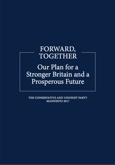 Conservative Manifesto Cover