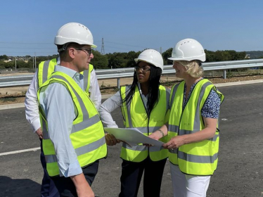 with Kemi Badenoch at Generals Lane Bridge 